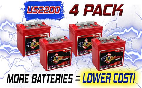 Us Battery Golf Cart 6v Battery Gc2 Group Size 232 Amp Hour Capacity Deep Cycle