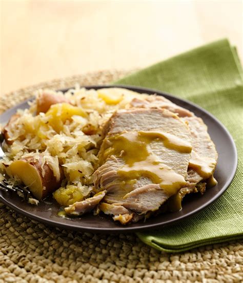 Slow Cooker Pork Roast And Sauerkraut Dinner Recipe Slow Cooker Pork Roast Slow Cooker Pork