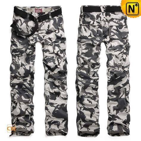 Mens Cotton Military Camo Cargo Pants Trousers Lt Grey Cw100059