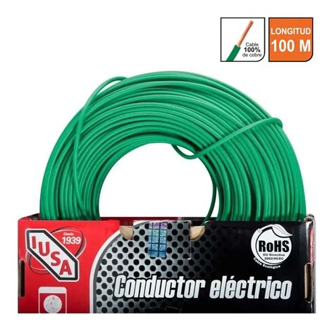 Cable Iusa Calibre 10 Thw Ls Thhw Ls 100 M Verde FK FERREKASA