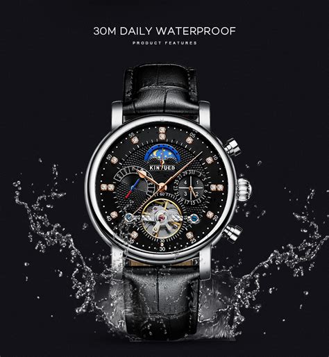 Kinyued J025 Luxury Watch Mechanical Moon Phase Calendar High Quality