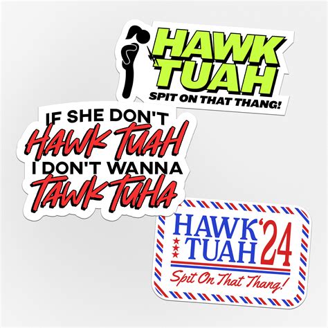 The Tolers Hawk Tuah Sticker Pack Blue Pack Merch