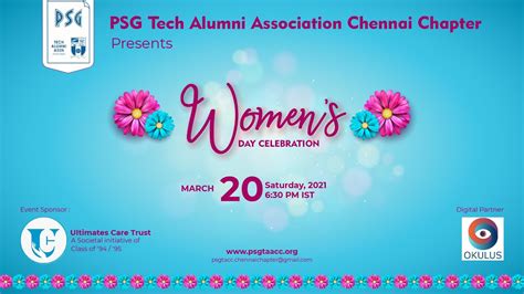 PSG Tech Alumni Association Chennai Chapter Woman S Day Event Video