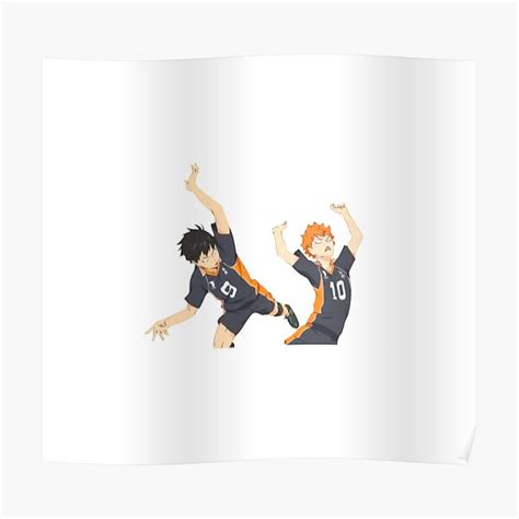 Haikyuu Kageyama Kicks Hinata Funny Sticker Poster For Sale By Box