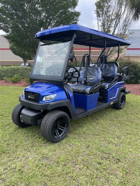 Navy Blue Bintelli Beyond Passenger Non Lifted Lithium Golf Cart