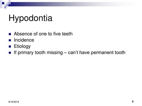 PPT - Hypodontia Supernumerary Teeth PowerPoint Presentation, free ...