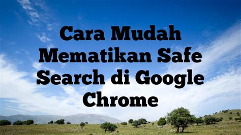 Cara Mudah Mematikan Safe Search Di Google Chrome Malo Berita