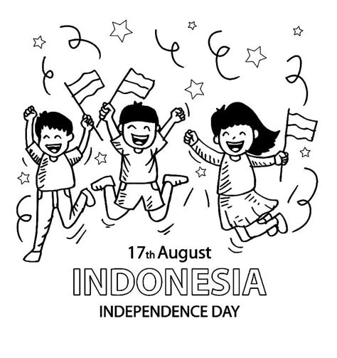 Indonesia Flag - Coloring Pages