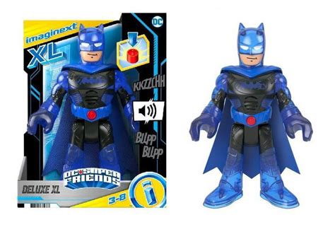 Boneco Imaginext Batman Deluxe XL Liga da Justiça Luz e Som DC