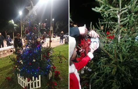 Lamezia Addobbato E Acceso Lalbero Di Natale Nel Parco Giochi Di Via