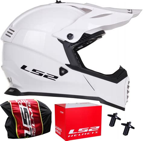 Kask Motocyklowy Ls Mx Fast Evo White Kask Cross Atv Bia Y Opinie