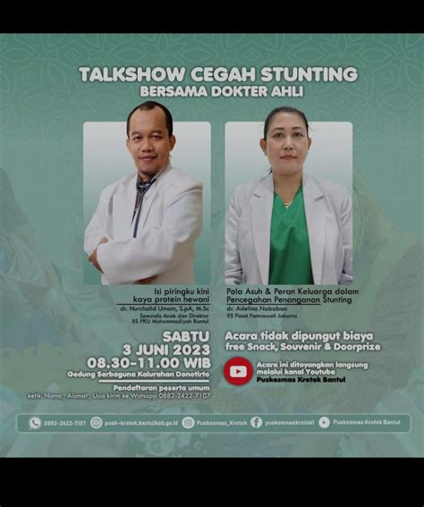 Talkshow Cegah Stunting Bersama Puskesmas Kretek Website Kalurahan