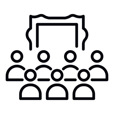 Exhibition Center Icon Outline Style Vector Art At Vecteezy