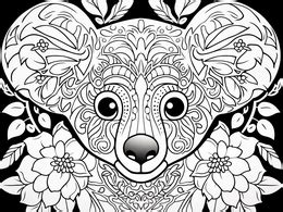 Koala Drawing To Color - Coloring Page