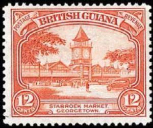 Stamp Stabroek Market Georgetown British Guiana King George V And