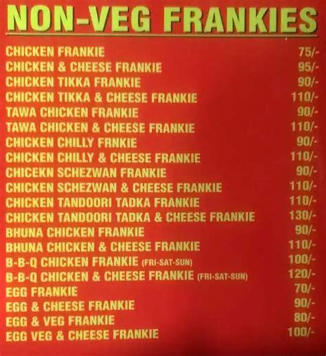 Tibbs Frankie Menu, Menu for Tibbs Frankie, Mulund West, Mumbai - Zomato