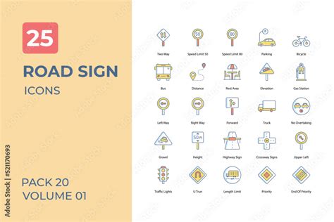 Road Sign icons collection. Set contains such Icons as road close, road ...