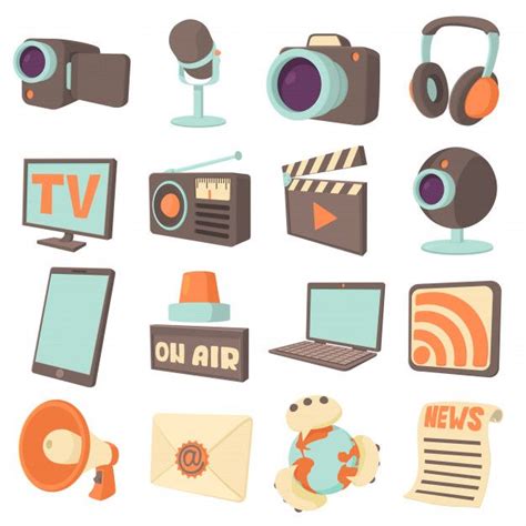 Media Communications Icons Set Communication Icon Media Communication Icon Set