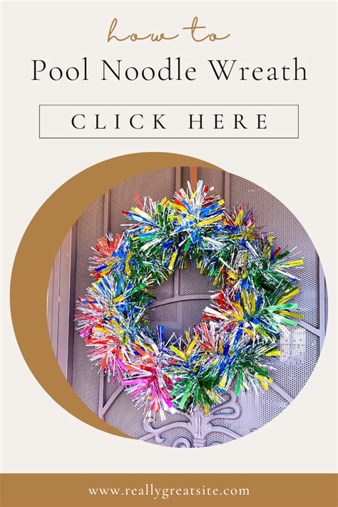 Pool Noodle Wreath - Ideas for the Home