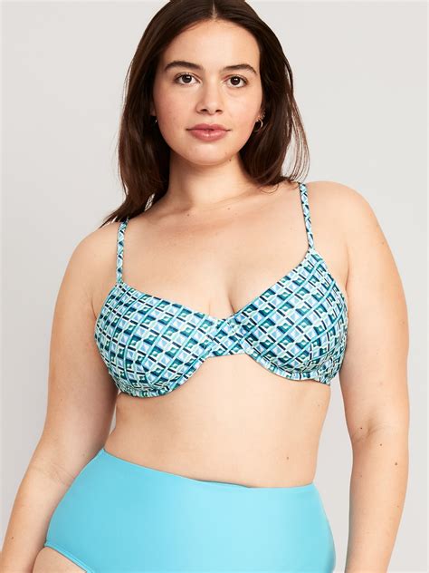 Matching Print Underwire Bikini Swim Top Old Navy