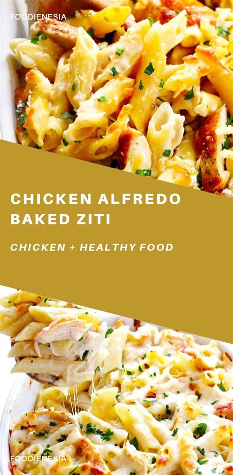 Chicken Alfredo Baked Ziti Easy Recipe Bakedfoods