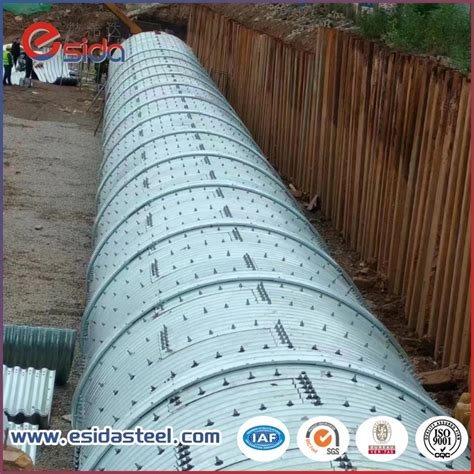 2 Meter Diameter Arched Corrugated Steel Pipe Culvert For Hidden