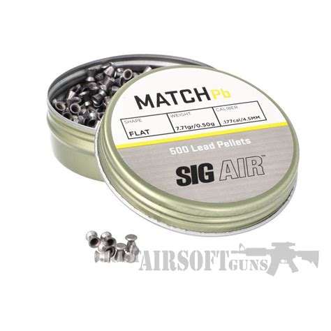 Sig Sauer Caliber Match Lead Flat Pellets Just Airsoft Guns