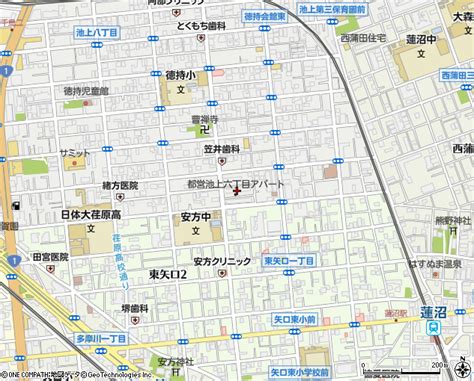 都営住宅池上六丁目アパート（大田区マンション・団地）の住所・地図｜マピオン電話帳