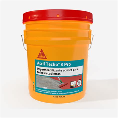 SIKA ACRIL TECHO PRO BLANCO 3 AÑOS 18L Smart C Solutions