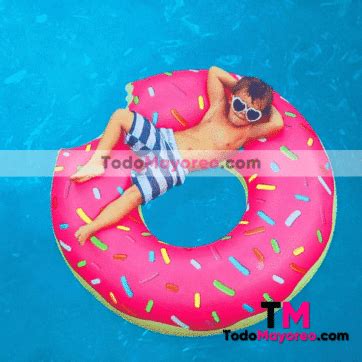 Inflable Salvavidas para Niños Flotador Dona con Chispas 70cm Rosa