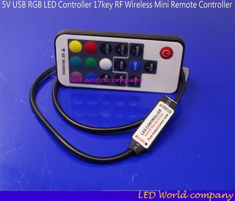 Dc V Usb Rgb Led Controller Key Rf Wireless Mini Grandado