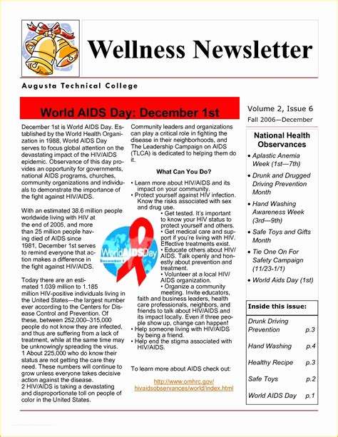 Free Health Newsletter Templates Of 10 Best Of Health Newsletter