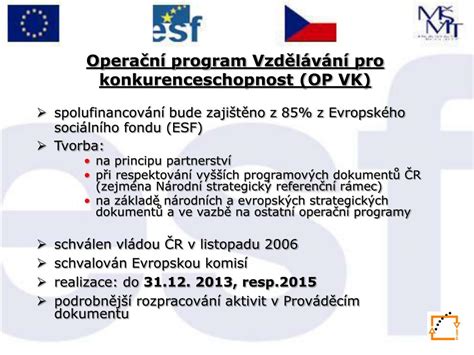 Ppt Opera N Program Vzd L V N Pro Konkurenceschopnost