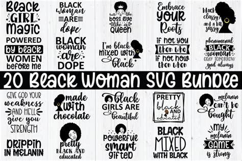 Black Woman Svg Bundle By Creativesvgzone Thehungryjpeg