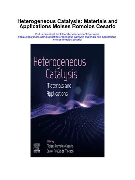 Heterogeneous Catalysis Materials and Applications Moises Romolos ...