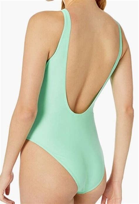 Adidas Originals Womens Trefoil Swimsuit Prism Mint White Size S