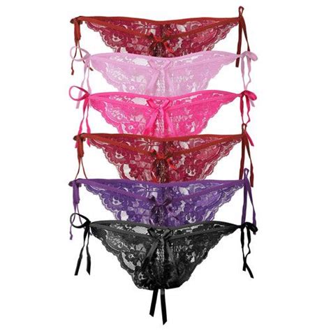 6 Pack Of Womens Sexy Lace Lingerie Open Crotch Thong G Strings Panties Reviews 2022