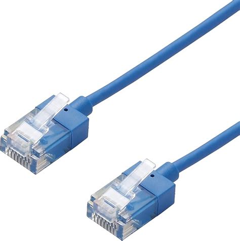 Amazon エレコム Lanケーブル Cat6a 05m 爪折れ防止コネクタ スーパースリム ブルー Ld Gpassbu05