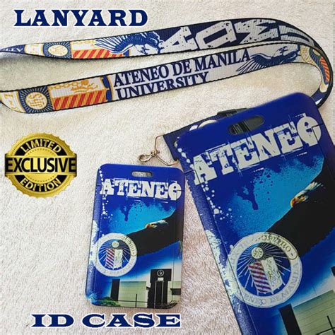 New Ateneo De Manila Admu Neck Strap Id Lace Lanyard Id Sling Limited