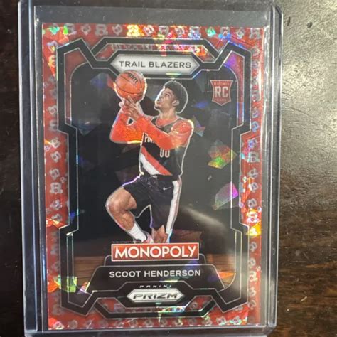 2023 24 PANINI PRIZM Monopoly Parking Gratuit Scoot Henderson Recrue