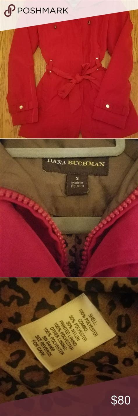 Dana Buchman Red Trench Coat Red Trench Coat Clothes Design Trench Coat