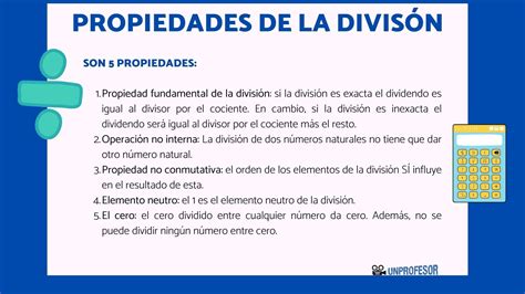 Propiedades De La División Resumen Fácil VÍdeo Y Ejercicios