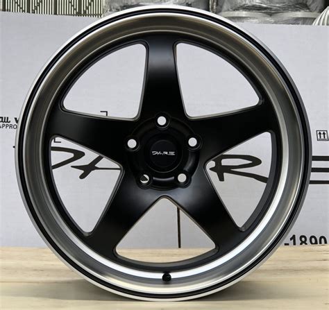 Dare F7 Alloy Wheels 18 5x100 Deep Dish Satin Blackpolished Dish