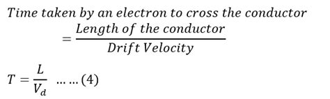 Relation Between Current And Drift Velocity