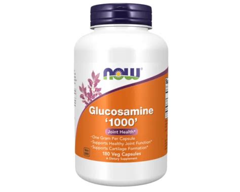 NOW Глюкозамин 1000 мг 180 веган капсули / Glucosamine '1000' 180 Veg ...