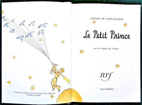 LE PETIT PRINCE Antoine de Saint Exupéry NRF Gallimard 1990 Conte