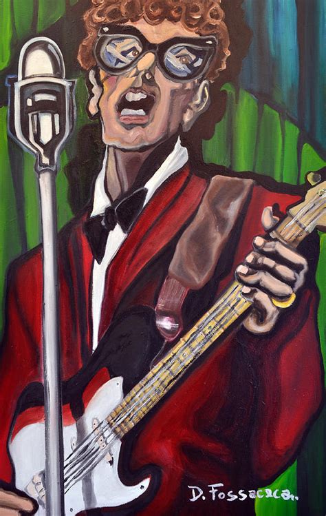 Not Fade Away-Buddy Holly Painting by David Fossaceca