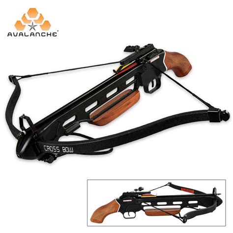 150 Lb Avalanche Pistol Wood Hunting Crossbow Bow Wooden Stock W