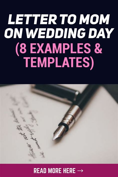 Letter To Mom On Wedding Day Wedding Blog