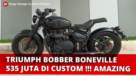 Triumph Bobber Boneville Custom Double Seater Kojay Garage Motor